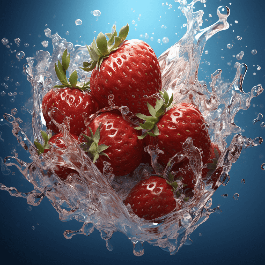 red-straberry-in-water